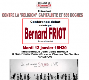 Bernard Friot conférence Avignon 12 janvier 2016